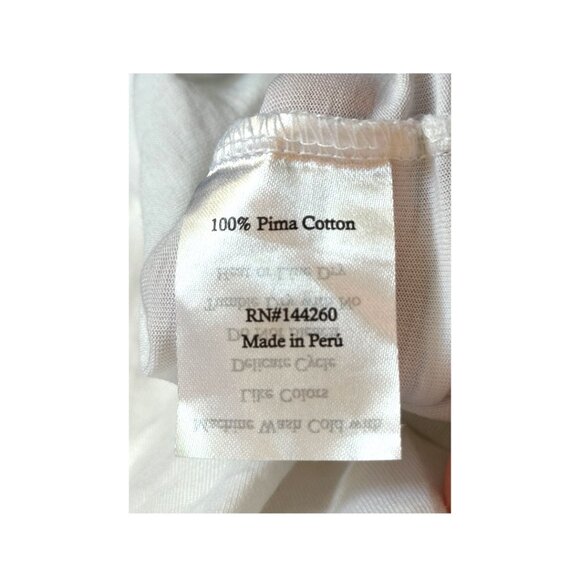 Petite Plume Luxe Pima Cotton Long Sleeve Button Down Pajama Shirt TOP ONLY - Picture 4 of 5